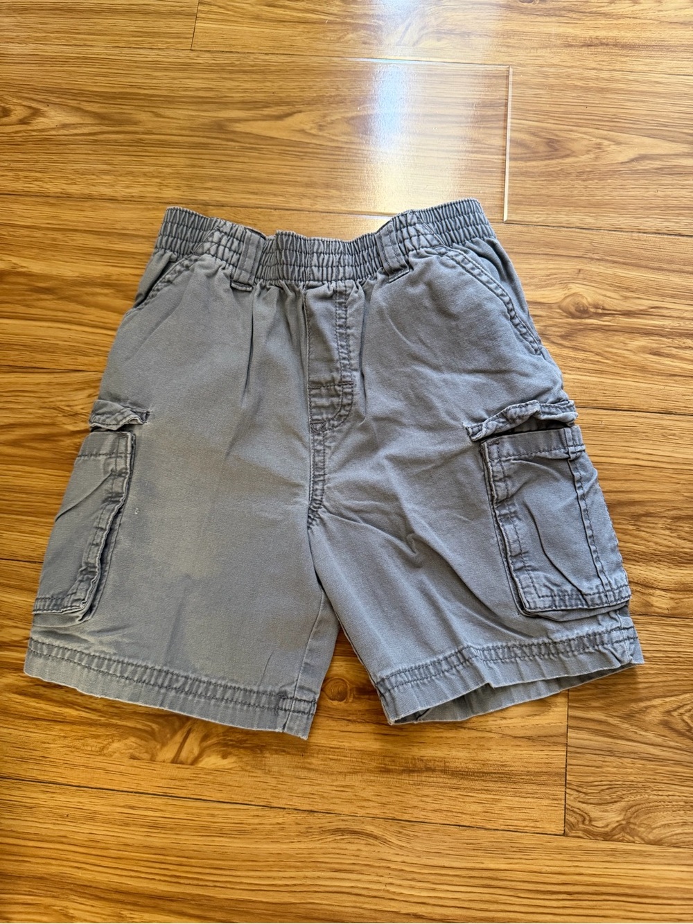 Preloved Boys Gray Elastic-Waist Cargo Shorts